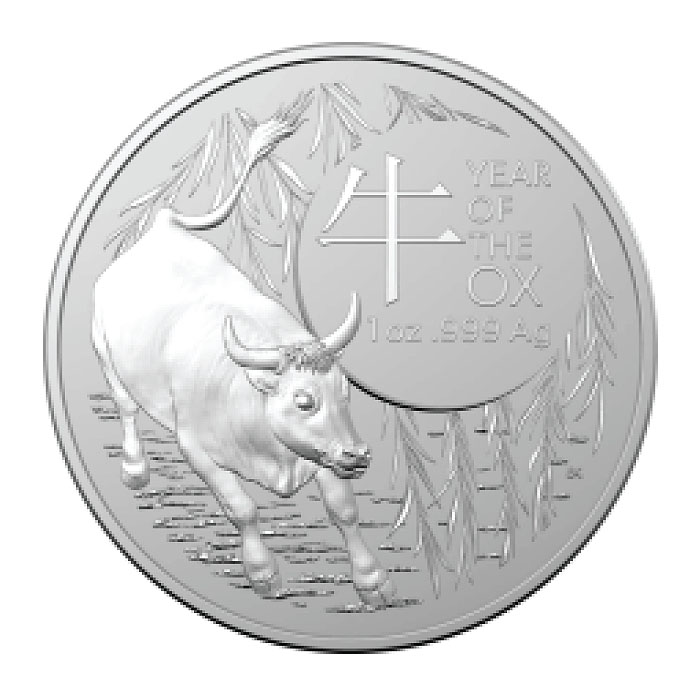 Australia 2021 - RAM Year Of The Ox Ag9999 1 Oz BU-