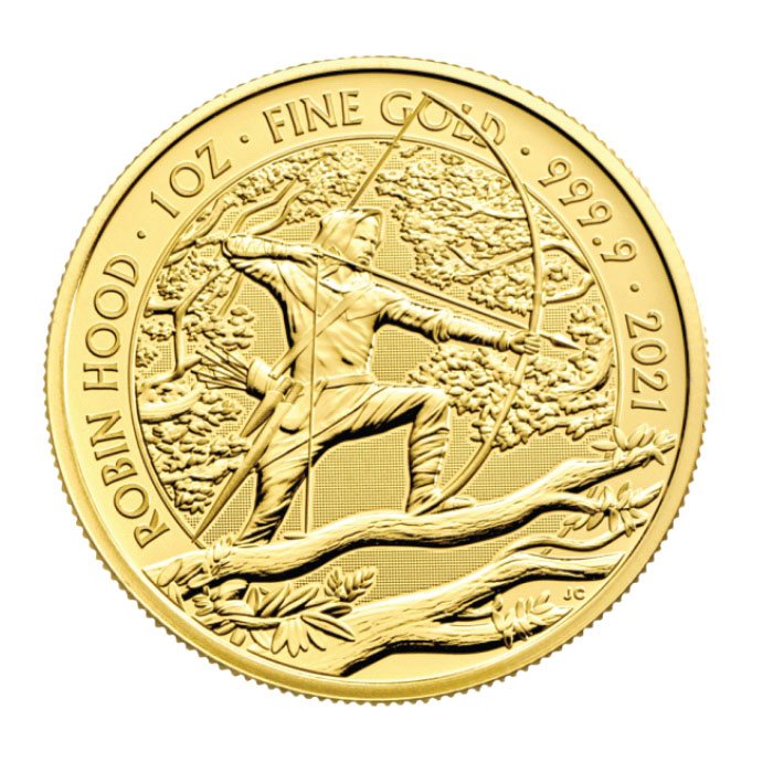 Great Britain 2021 - Myths & Legends - Robin Hood Au999.9 1 Oz