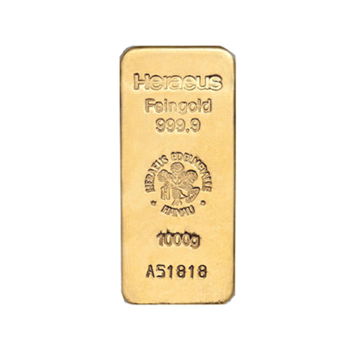 Sztabka złota odlewana  1000g