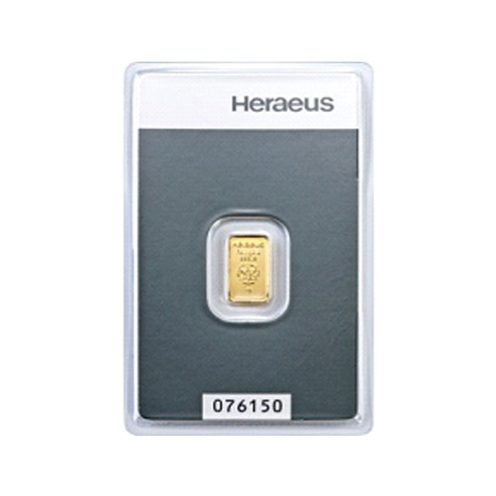 Sztabka złota 1 g Au999,9 Argor Heraues