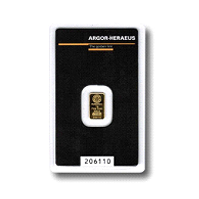 Sztabka złota 1 g Au999,9 Argor Heraues #1