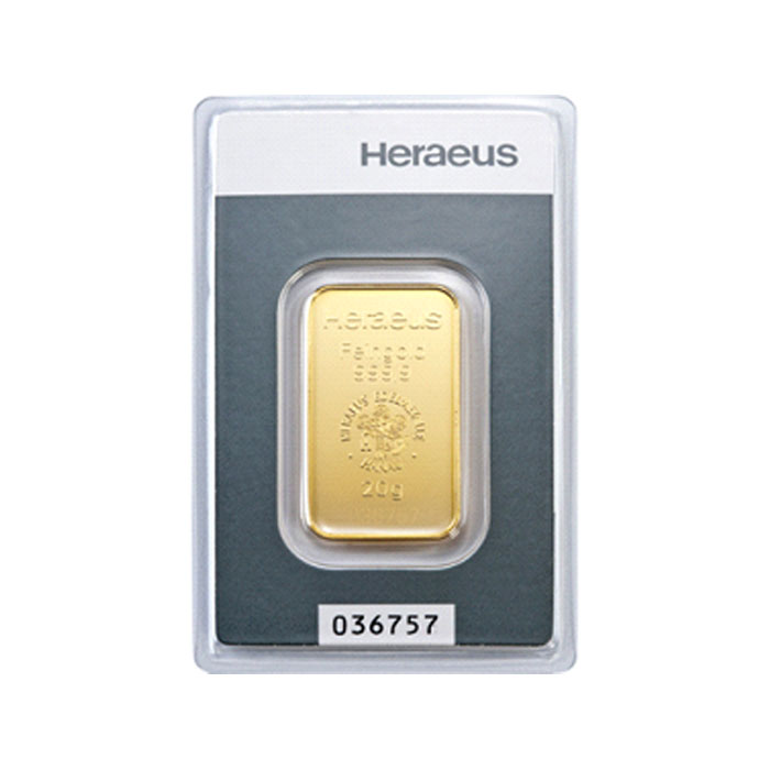 Sztabka złota - 20g Heraues/Argor Heraues