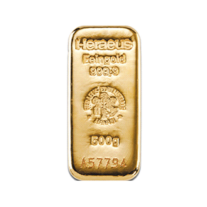 Sztabka złota odlewana 500g