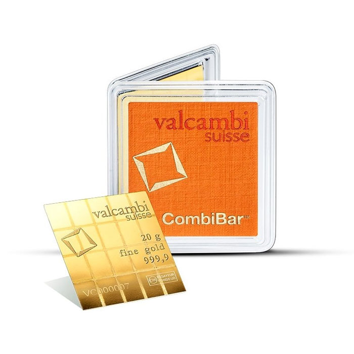 Sztabka złota Valcambi - CombiBar (Multicard) Au999.9 - 20x1g