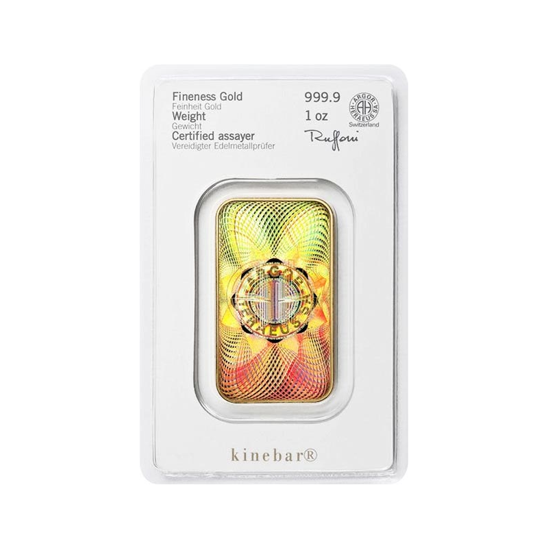Sztabka złota 31,1  Au999.9 Argor Heraeus Kinebar